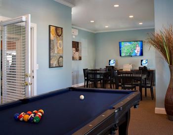 Billiards Table at Abberly Twin Hickory Apartment Homes by HHHunt, Virginia, 23059